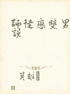 师徒恋双男主小说