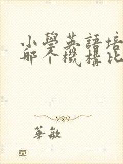 小学英语培训班哪个机构比较好