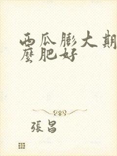 西瓜膨大期施什么肥好