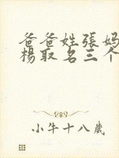 爸爸姓张妈妈姓杨取名三个字