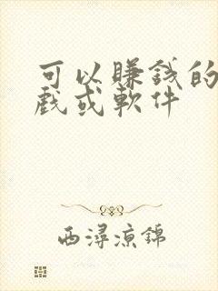 可以赚钱的小游戏或软件
