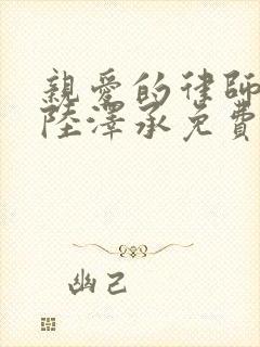 亲爱的律师大人陆泽承免费阅读