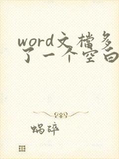 word文档多了一个空白页怎么删除