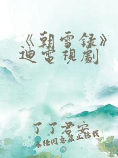 《朝雪录》李兰迪电视剧
