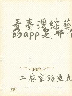 看台湾综艺最全的app是哪个