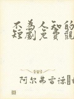 不为人知的往事短剧免费观看全集高清