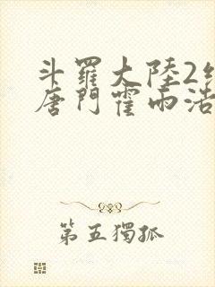 斗罗大陆2绝世唐门霍雨浩王冬儿