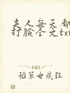 夫人每天都在线打脸全文txt