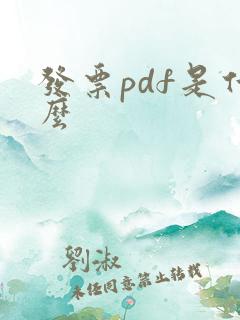发票pdf是什么