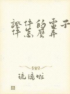 证件的电子扫描件怎么弄
