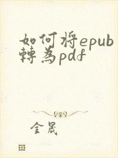 如何将epub转为pdf