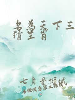 名为天下三合局猜生肖