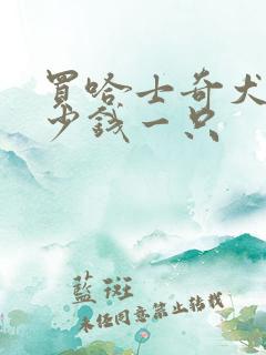 买哈士奇犬狗多少钱一只