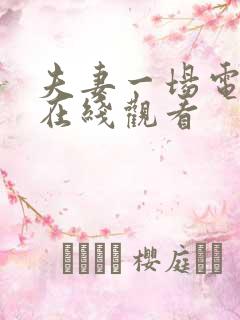 夫妻一场电视剧在线观看