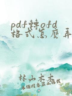 pdf转ofd格式怎么弄