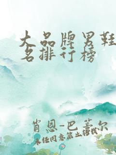 大品牌男鞋前十名排行榜