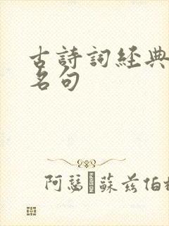 古诗词经典唯美名句