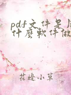pdf文件是用什么软件做的