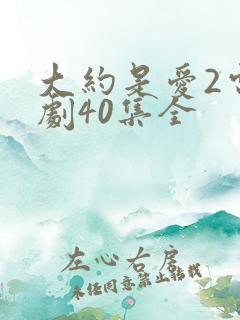 大约是爱2电视剧40集全