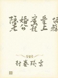 隐婚蜜爱 偏执老公宠上瘾