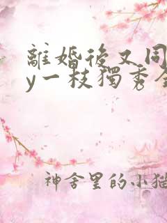 离婚后又同居by一枝独秀全文阅读