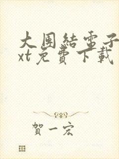 大团结电子书txt免费下载