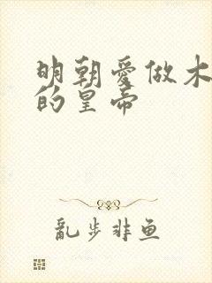 明朝爱做木匠活的皇帝