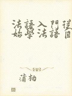 法语入门从零开始学法语自学