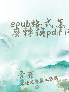 epub格式怎么转换pdf网站