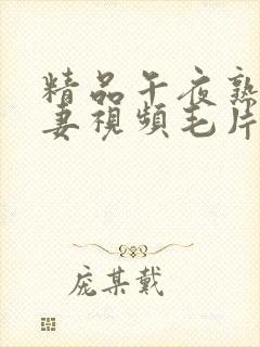 精品午夜熟女人妻视频毛片