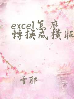 excel怎么转换成横版pdf