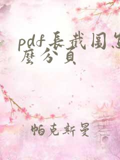 pdf长截图怎么分页