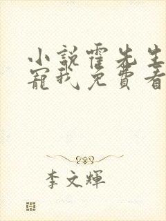 小说霍先生乖乖宠我免费看