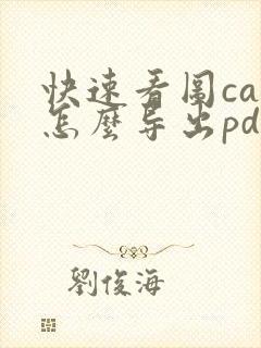 快速看图cad怎么导出pdf