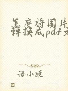 怎么将图片免费转换成pdf文档