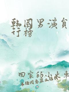 韩国男演员 排行榜
