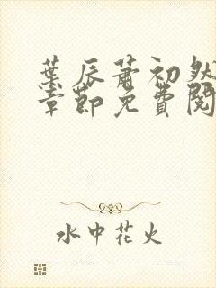 叶辰萧初然最新章节免费阅读上门龙婿