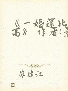 《一婚还比一婚高》 作者:晨雾的光