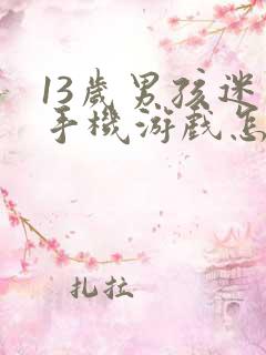 13岁男孩迷恋手机游戏怎么办