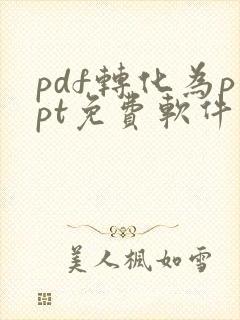 pdf转化为ppt免费软件