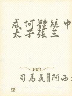 成何体统中的小太子张三