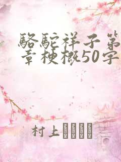 骆驼祥子第15章梗概50字