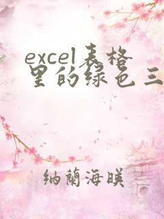 excel表格里的绿色三角怎么去掉