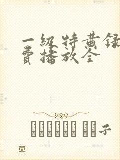 一级特黄录像免费播放全