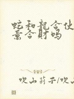蛇和龙合伙做生意合财吗