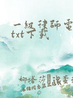 一级律师电子书txt下载