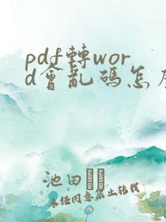 pdf转word会乱码怎么办