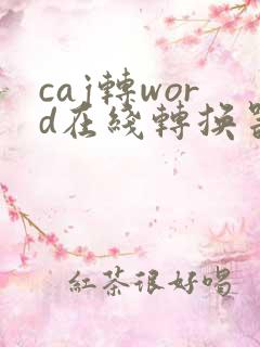 caj转word在线转换器