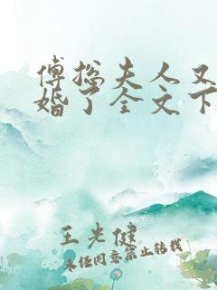 傅总夫人又闹离婚了全文下载