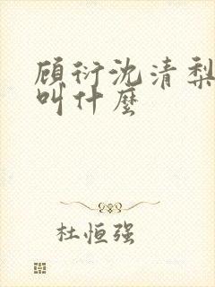 顾衍沈清梨短剧叫什么